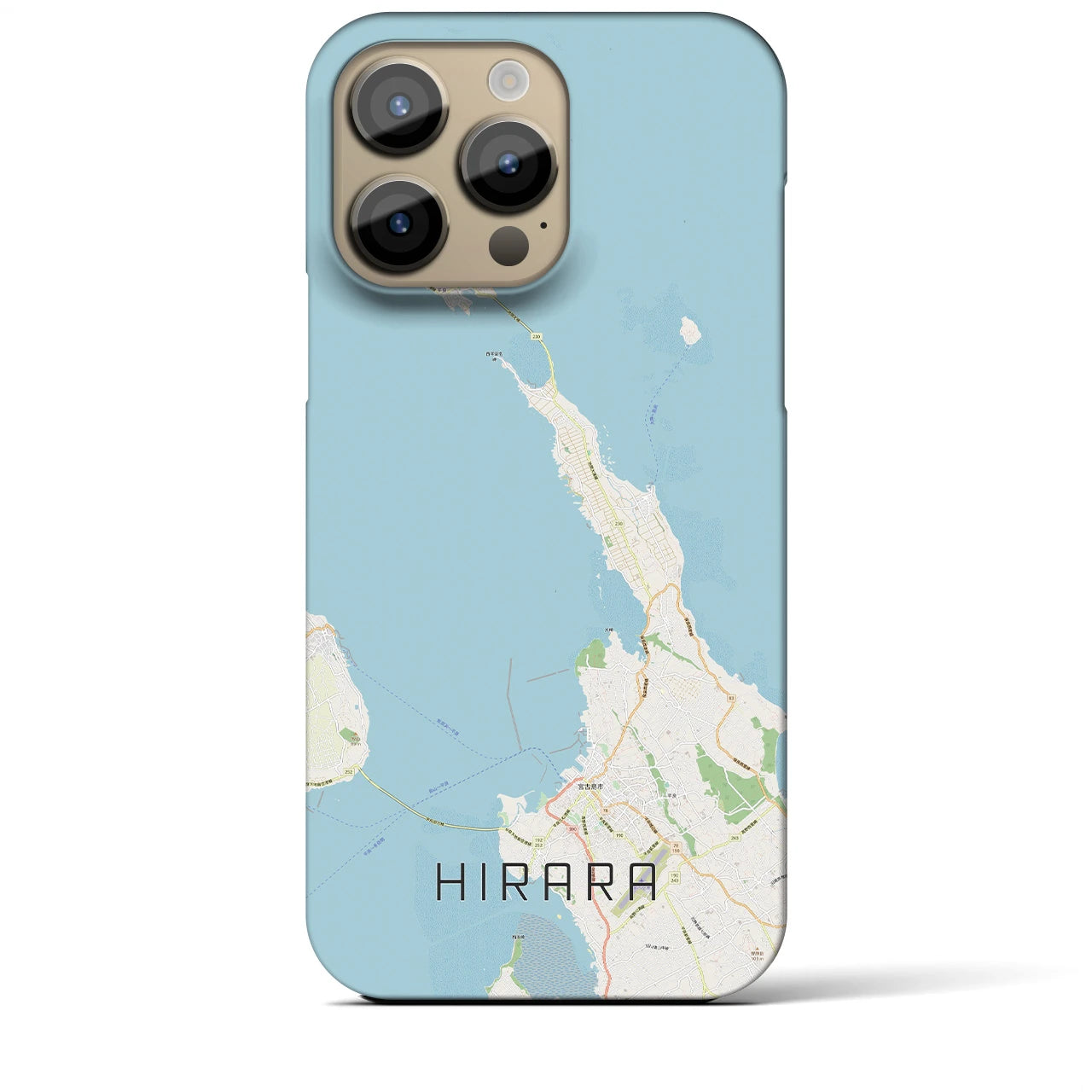 【平良（沖縄県）】地図柄iPhoneケース（バックカバータイプ）