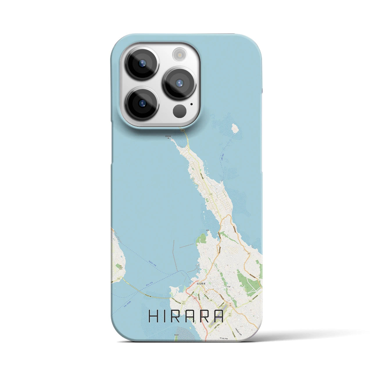 【平良（沖縄県）】地図柄iPhoneケース（バックカバータイプ）