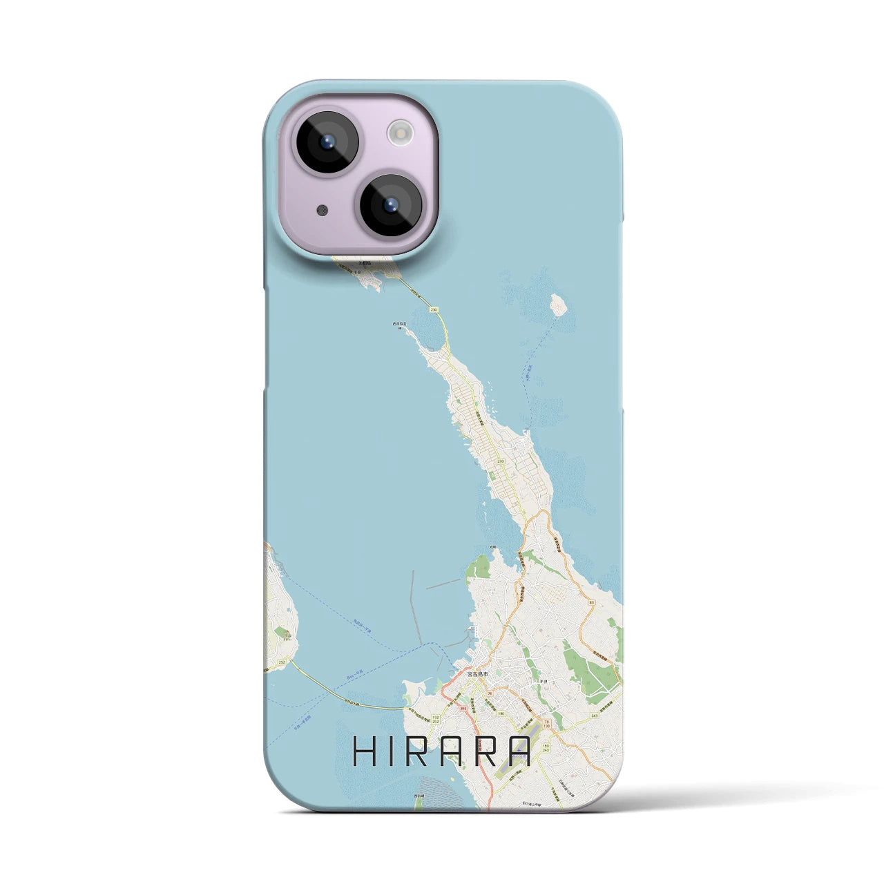 【平良（沖縄県）】地図柄iPhoneケース（バックカバータイプ）