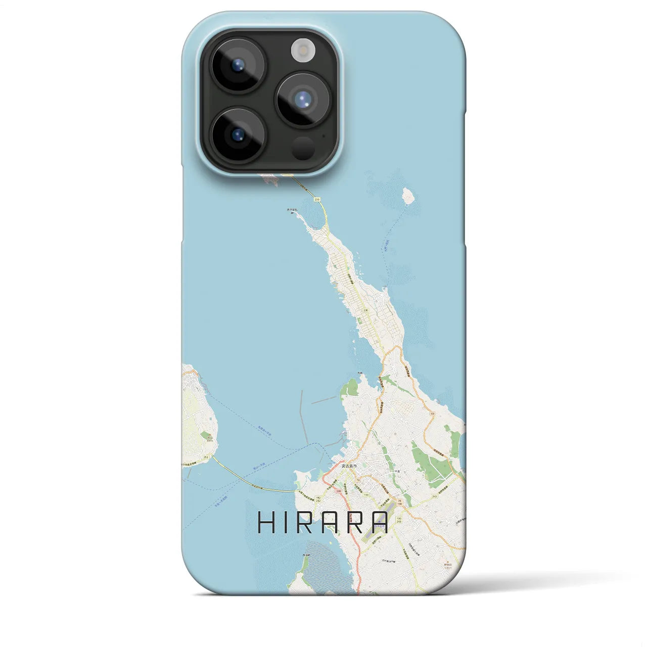 【平良（沖縄県）】地図柄iPhoneケース（バックカバータイプ）