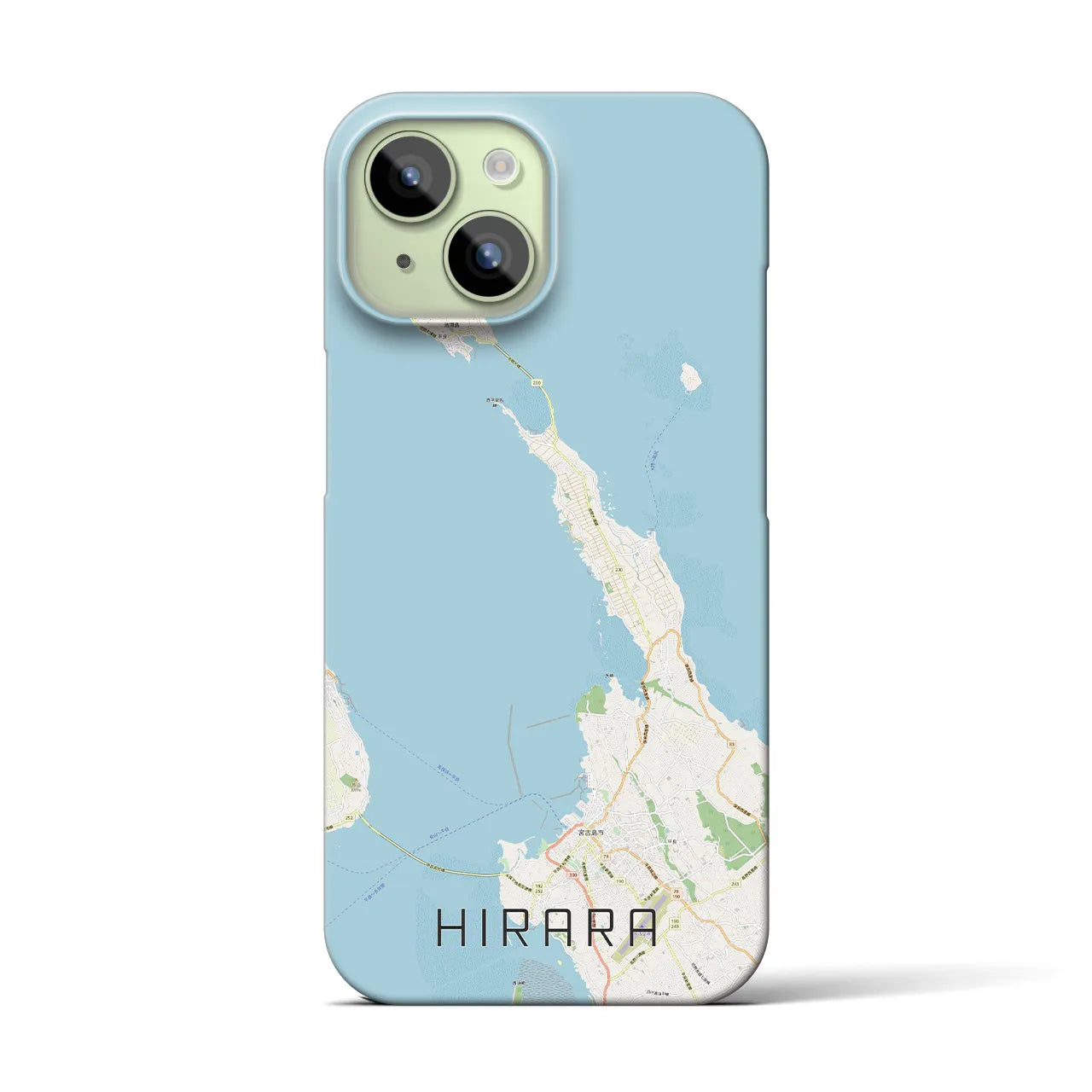 【平良（沖縄県）】地図柄iPhoneケース（バックカバータイプ）