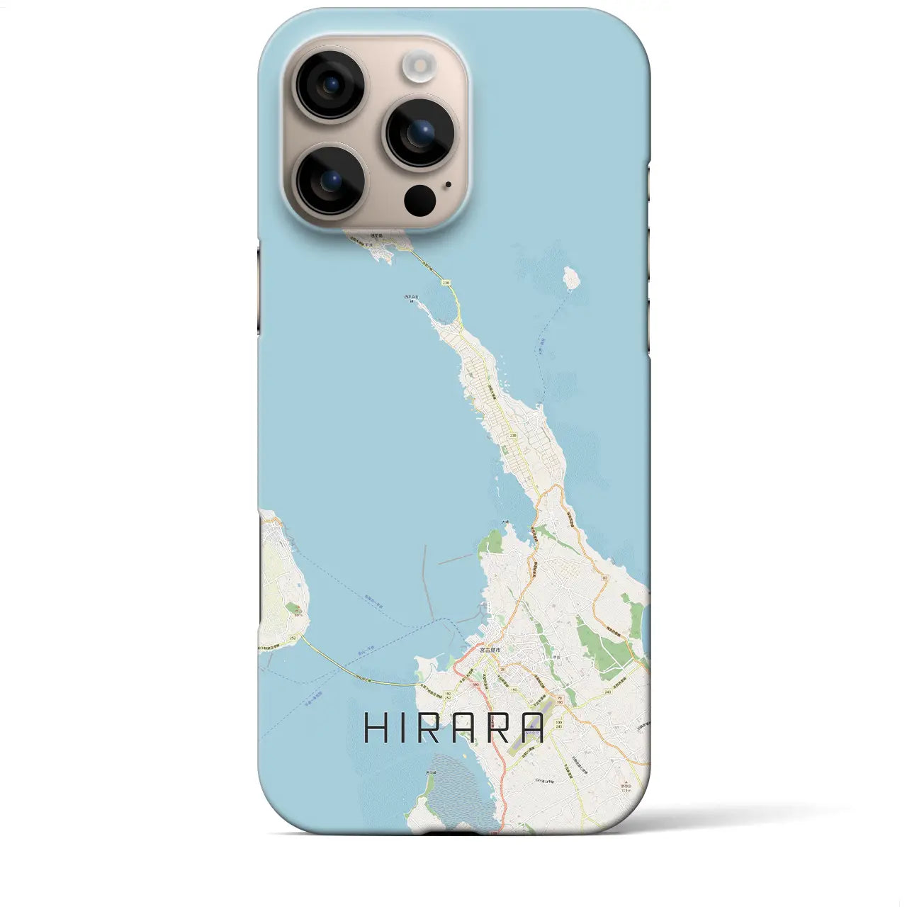 【平良（沖縄県）】地図柄iPhoneケース（バックカバータイプ）