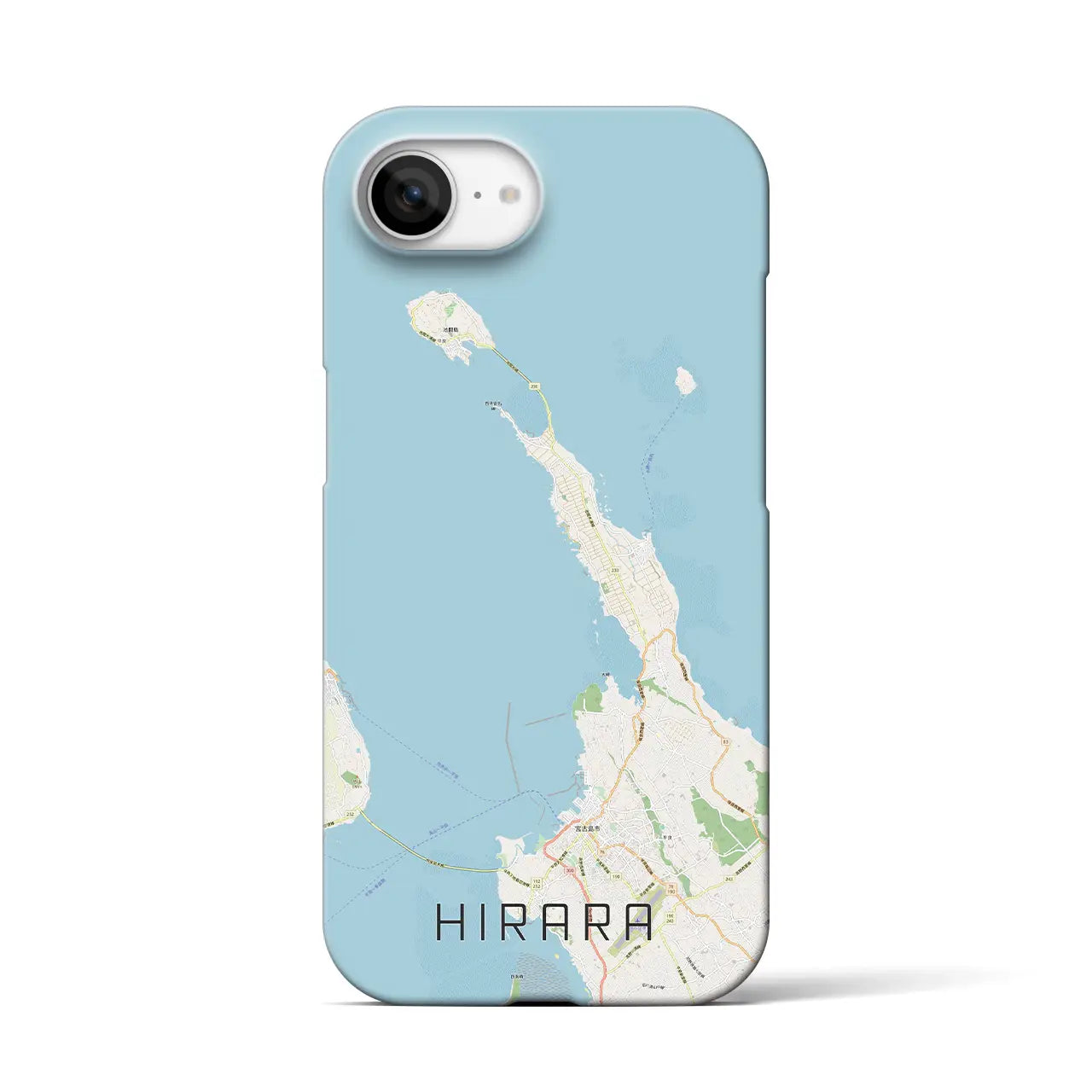 【平良（沖縄県）】地図柄iPhoneケース（バックカバータイプ）