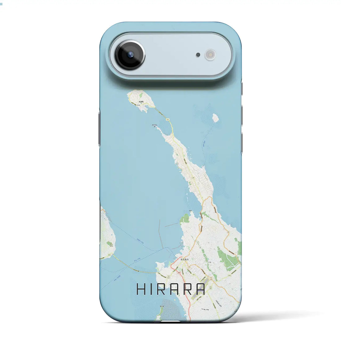 【平良（沖縄県）】地図柄iPhoneケース（バックカバータイプ）ナチュラル・iPhone 17 Pro Max 用