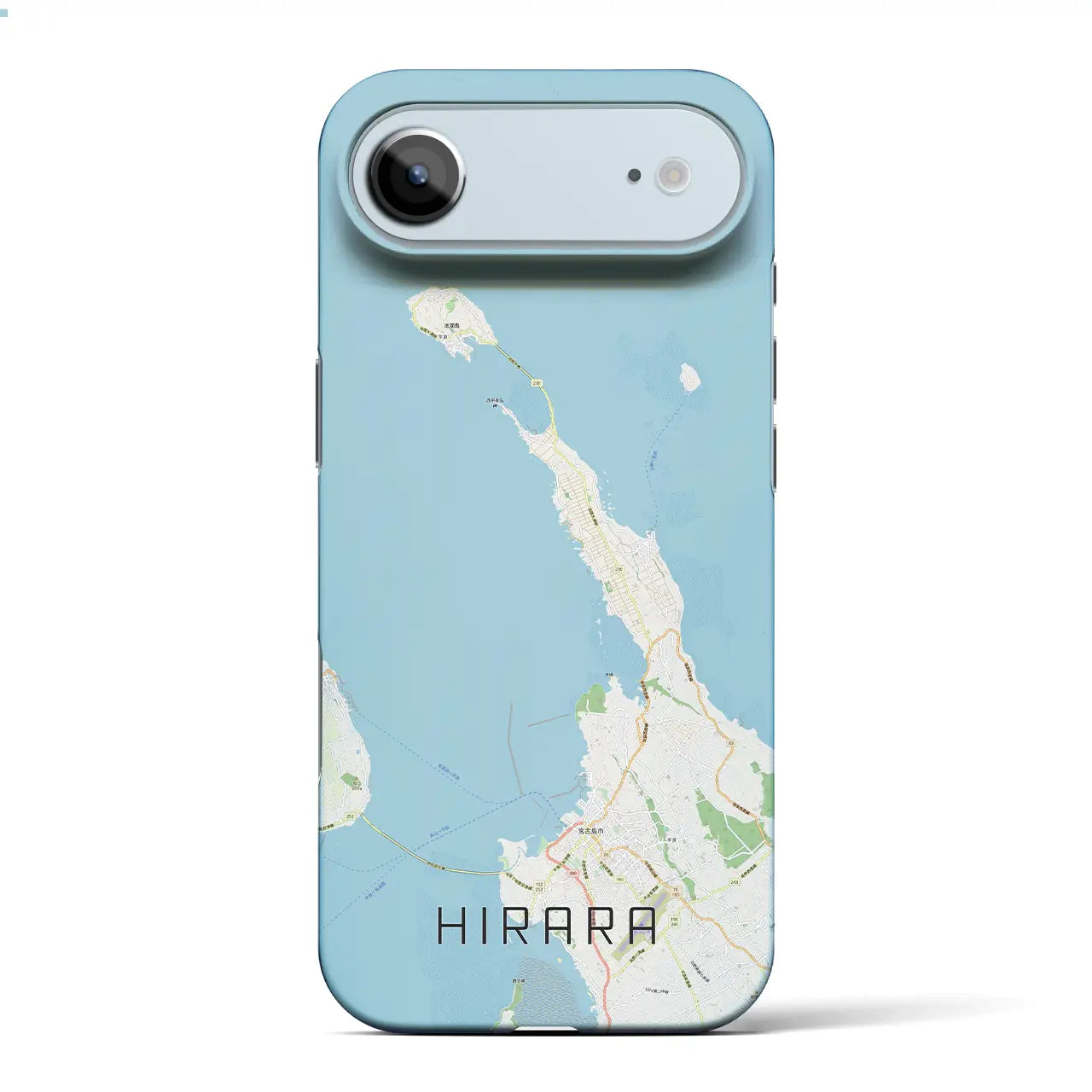 【平良（沖縄県）】地図柄iPhoneケース（バックカバータイプ）ナチュラル・iPhone 17 Pro Max 用