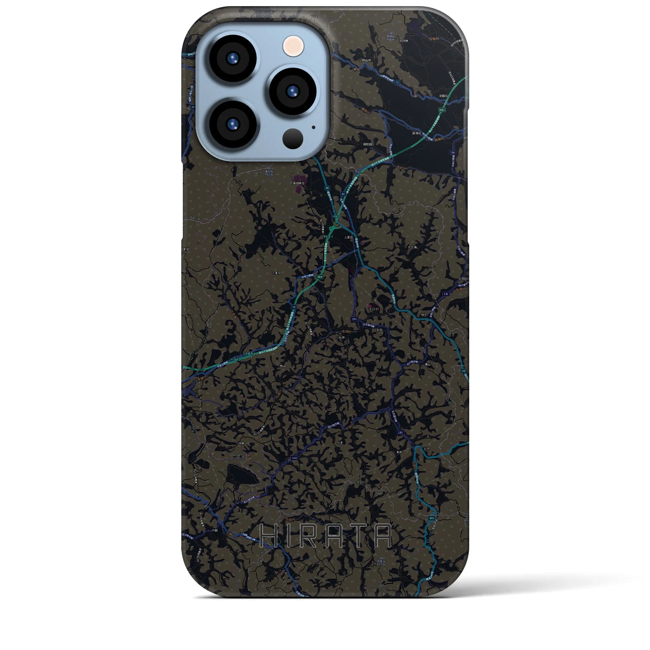 【平田（福島県）】地図柄iPhoneケース（バックカバータイプ）