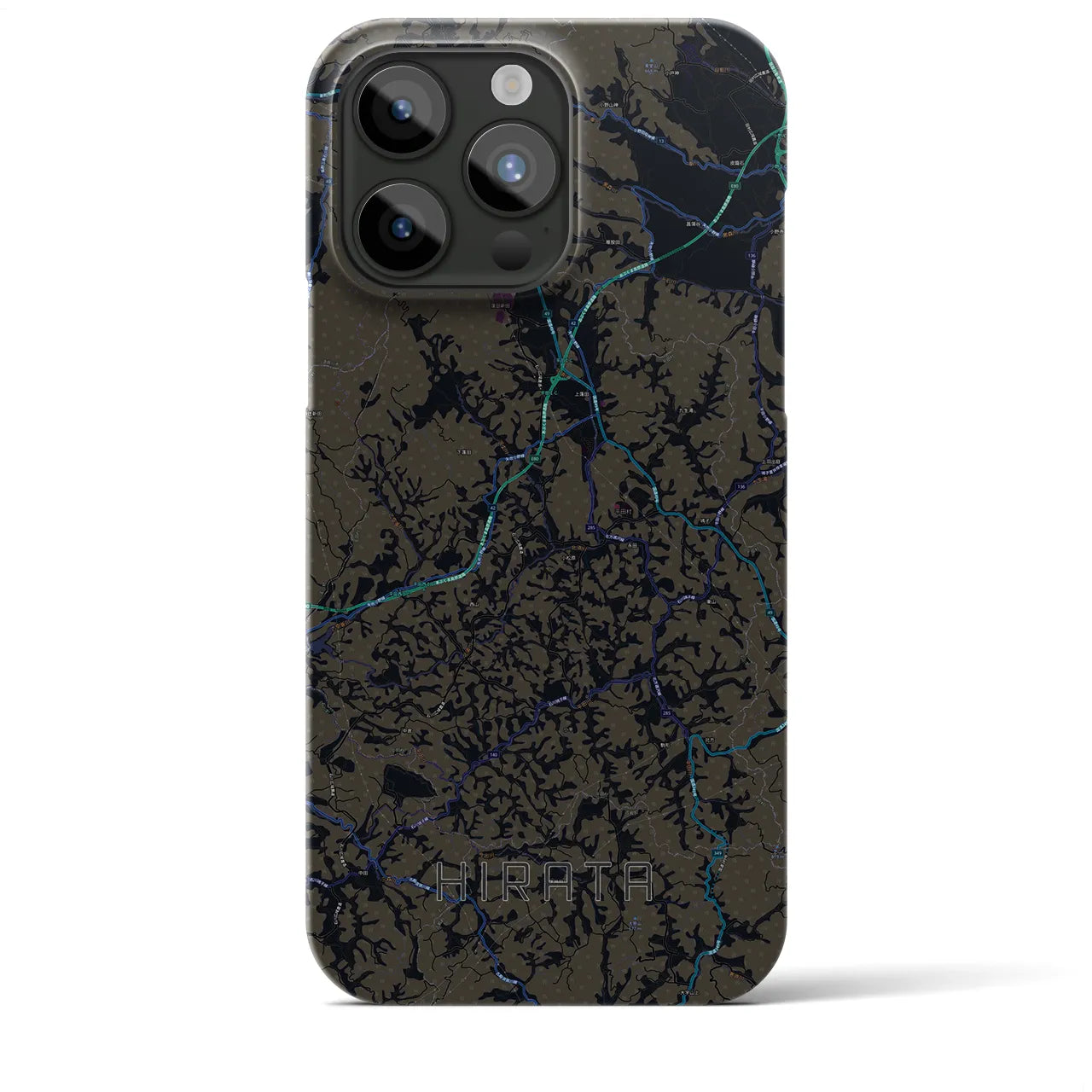 【平田（福島県）】地図柄iPhoneケース（バックカバータイプ）
