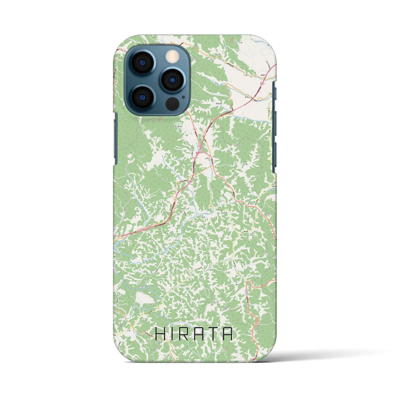 【平田（福島県）】地図柄iPhoneケース（バックカバータイプ）