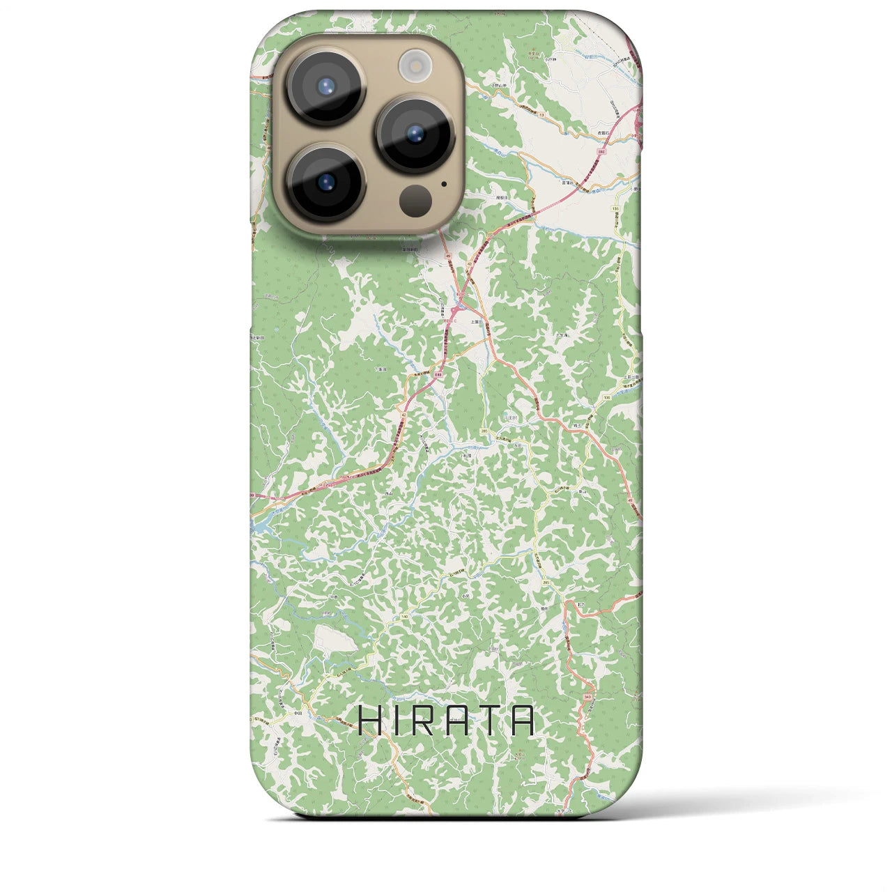 【平田（福島県）】地図柄iPhoneケース（バックカバータイプ）