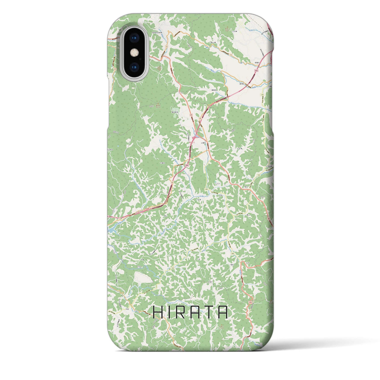 【平田（福島県）】地図柄iPhoneケース（バックカバータイプ）