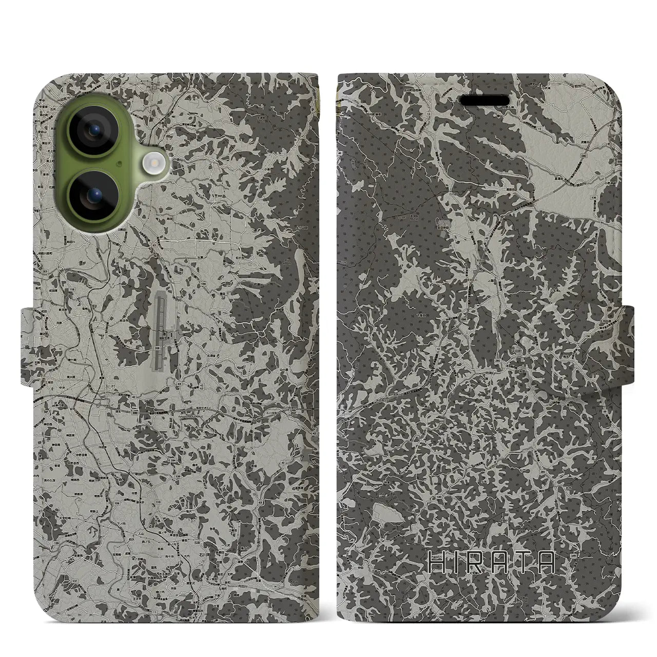 【平田（福島県）】地図柄iPhoneケース（手帳タイプ）