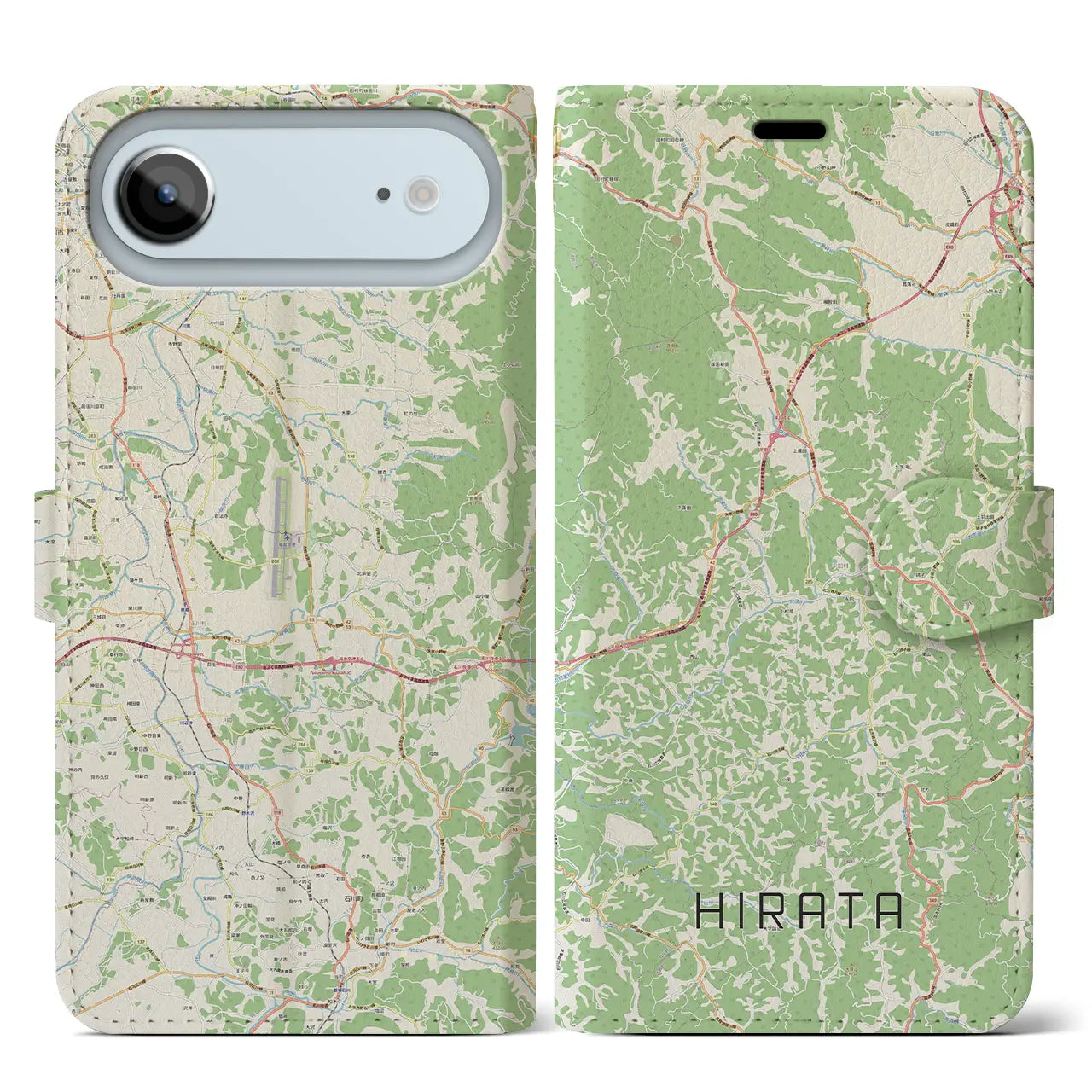 【平田（福島県）】地図柄iPhoneケース（手帳タイプ）