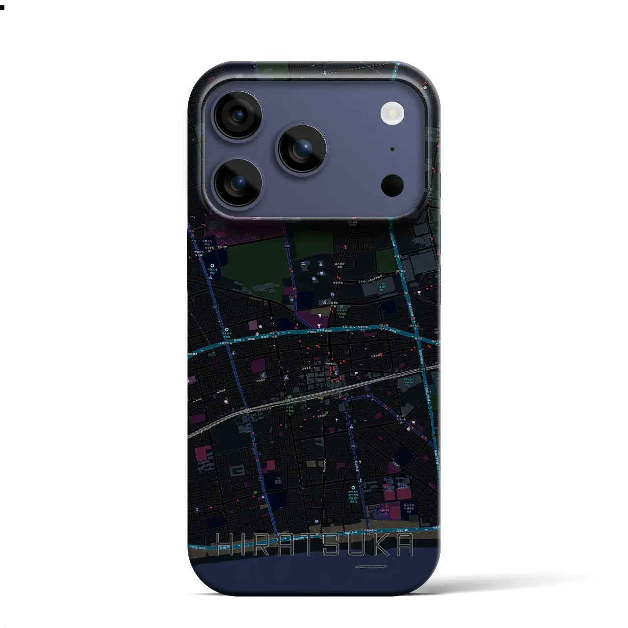 【平塚（神奈川県）】地図柄iPhoneケース（バックカバータイプ）