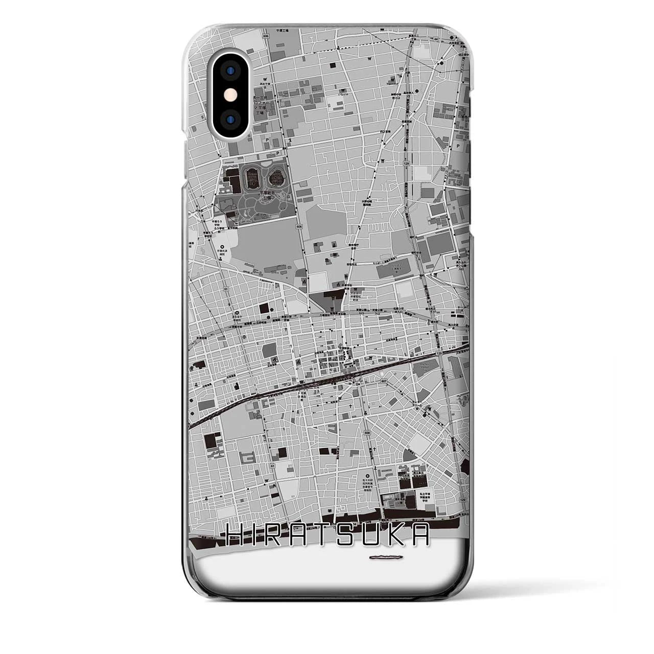 【平塚（神奈川県）】地図柄iPhoneケース（クリアタイプ）