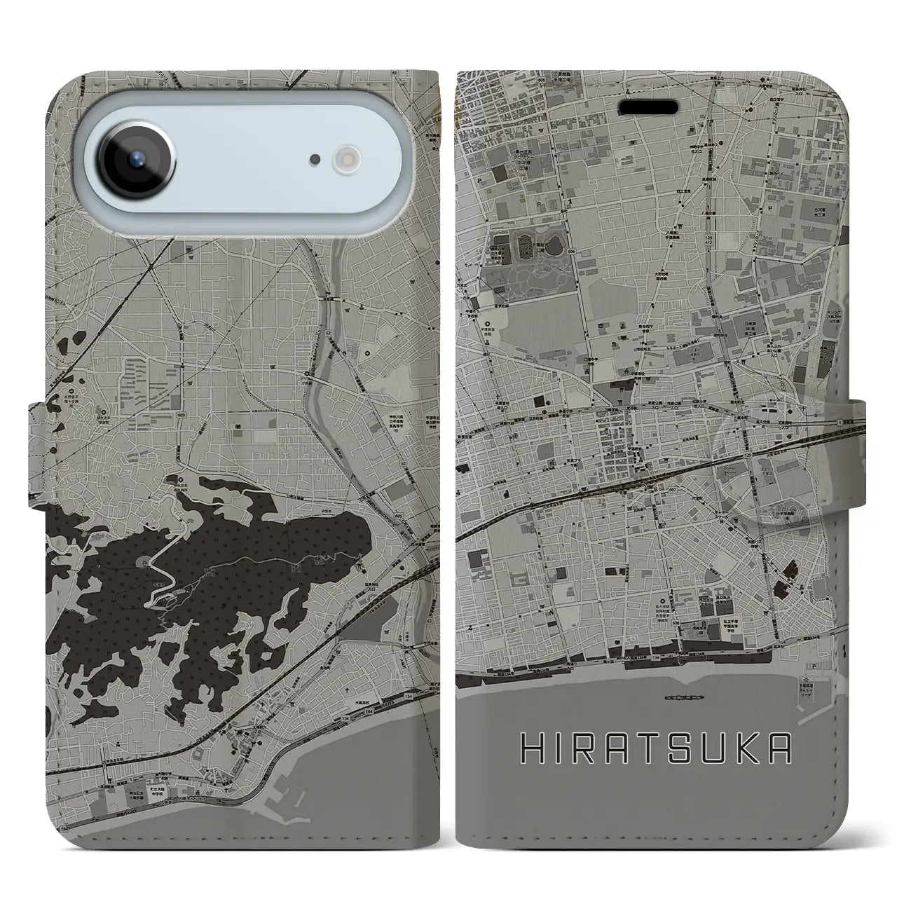 【平塚（神奈川県）】地図柄iPhoneケース（手帳タイプ）