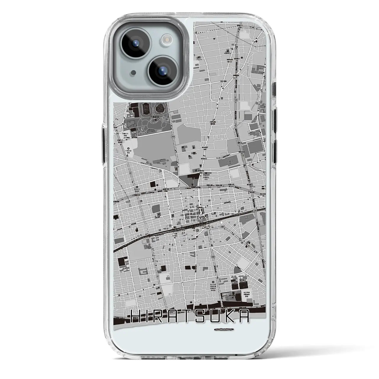 【平塚（神奈川県）】地図柄iPhoneケース（MagSafeタイプ）