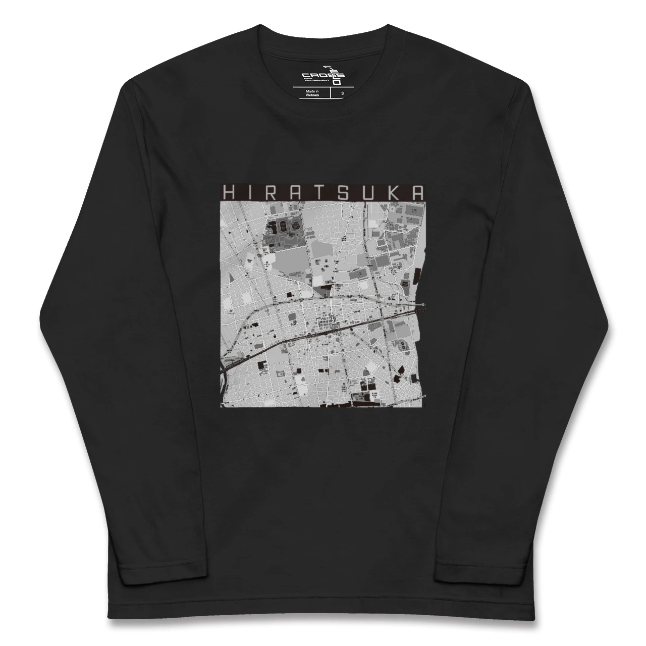 【平塚（神奈川県）】地図柄ロングスリーブTシャツ