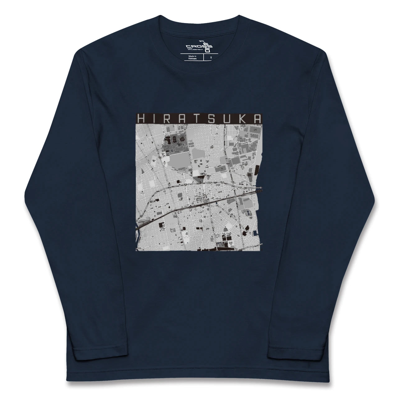 【平塚（神奈川県）】地図柄ロングスリーブTシャツ