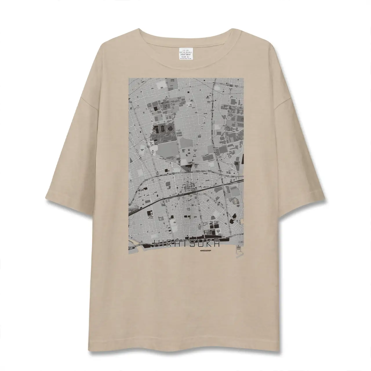 【平塚（神奈川県）】地図柄ビッグシルエットTシャツ
