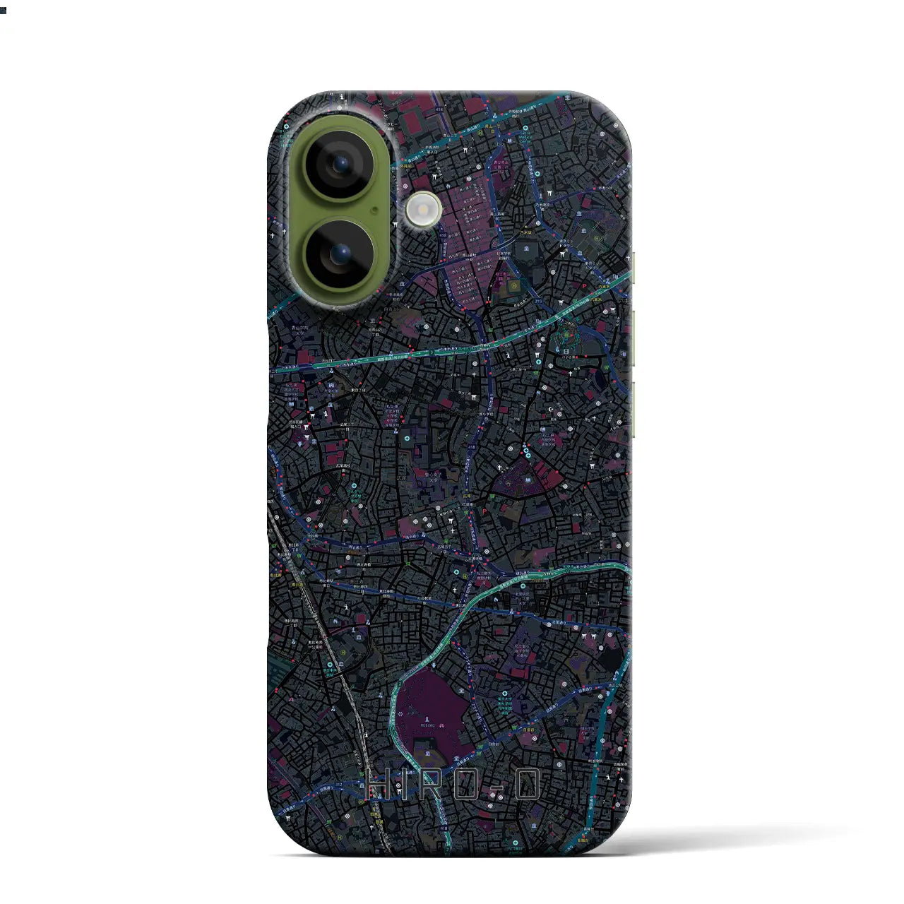 【広尾（東京都）】地図柄iPhoneケース（バックカバータイプ）