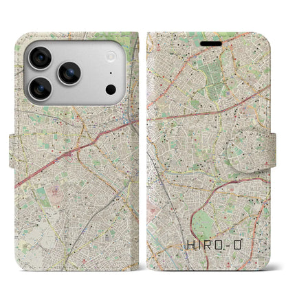 【広尾（東京都）】地図柄iPhoneケース（手帳タイプ）