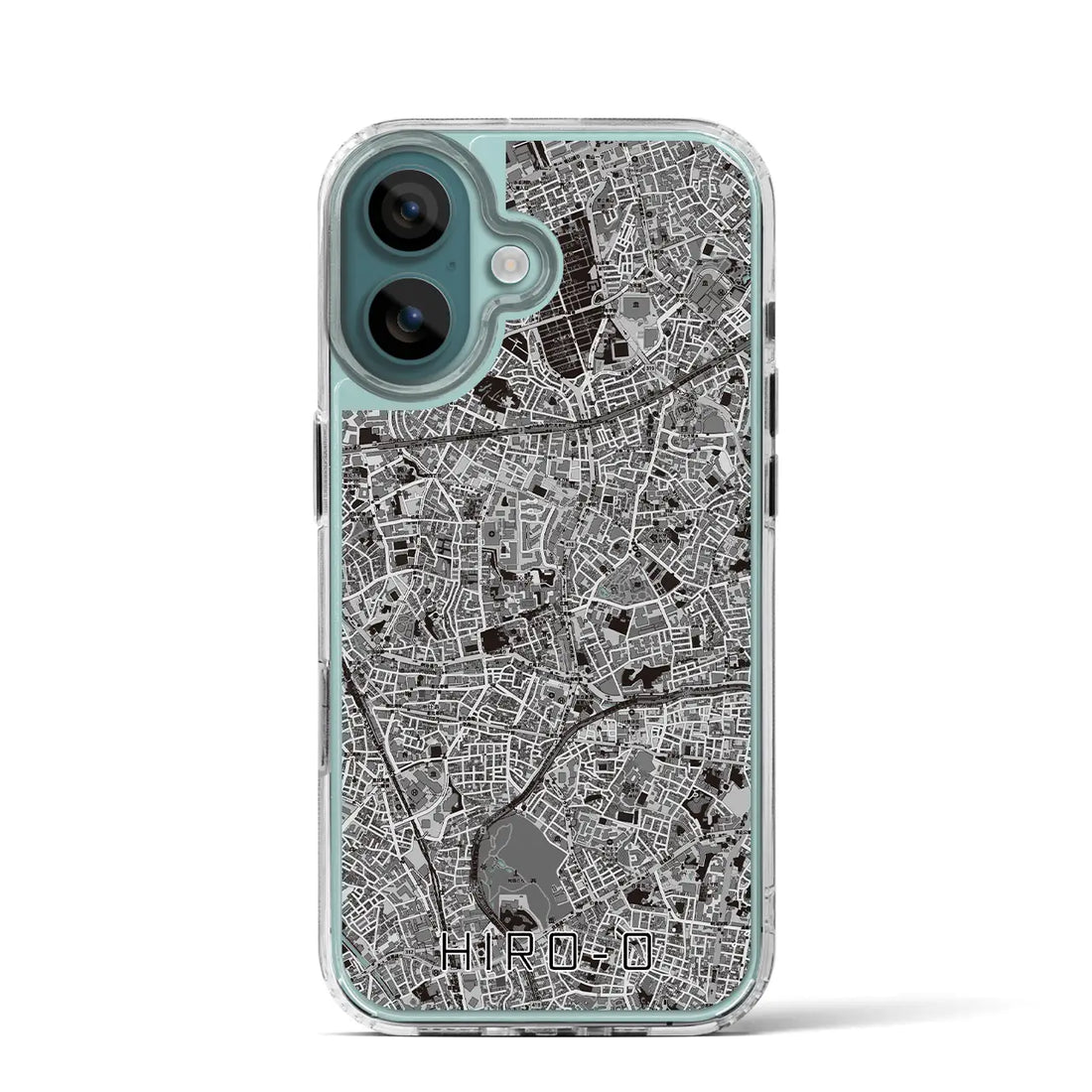 【広尾（東京都）】地図柄iPhoneケース（MagSafeタイプ）モノトーン・iPhone 16 Pro 用