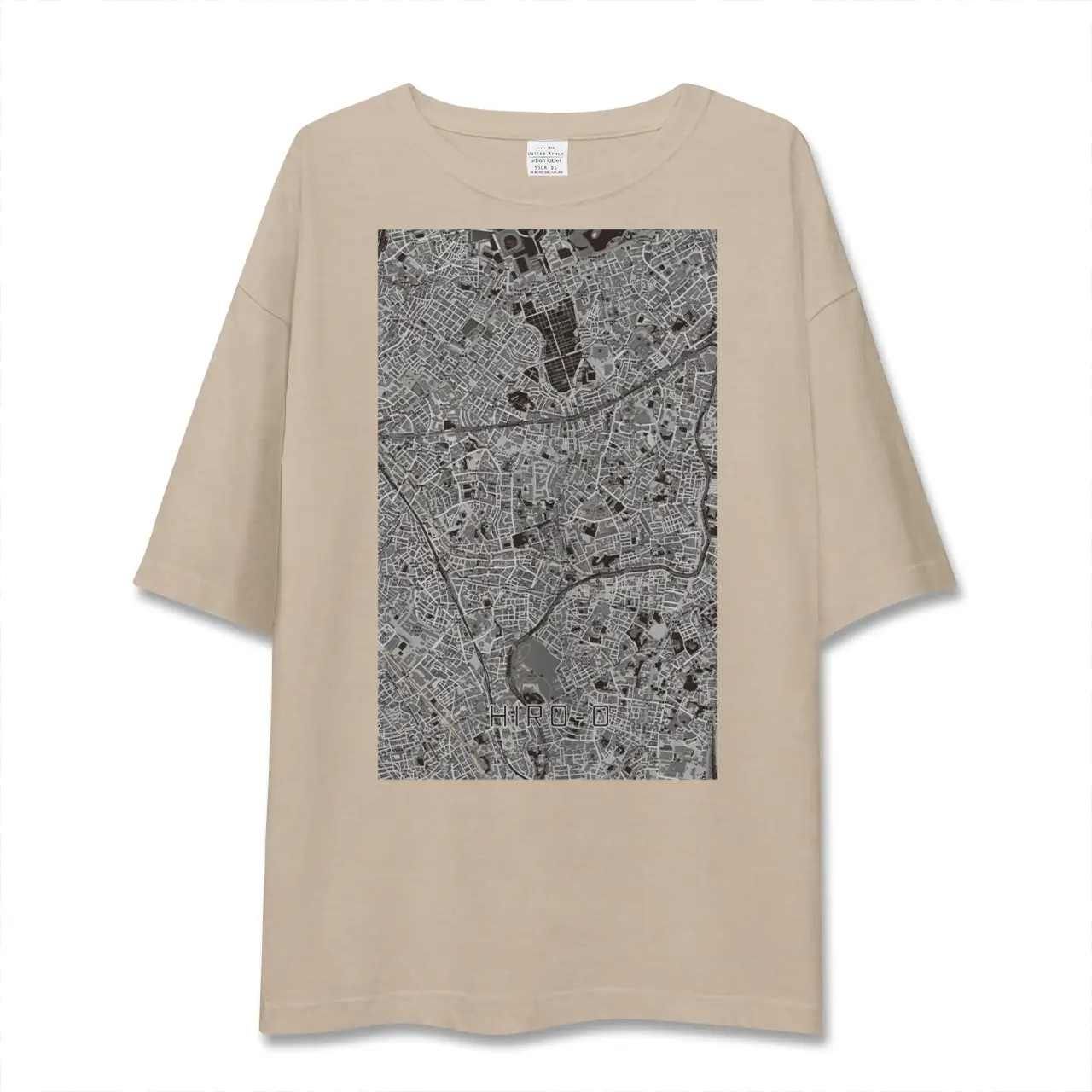【広尾（東京都）】地図柄ビッグシルエットTシャツ