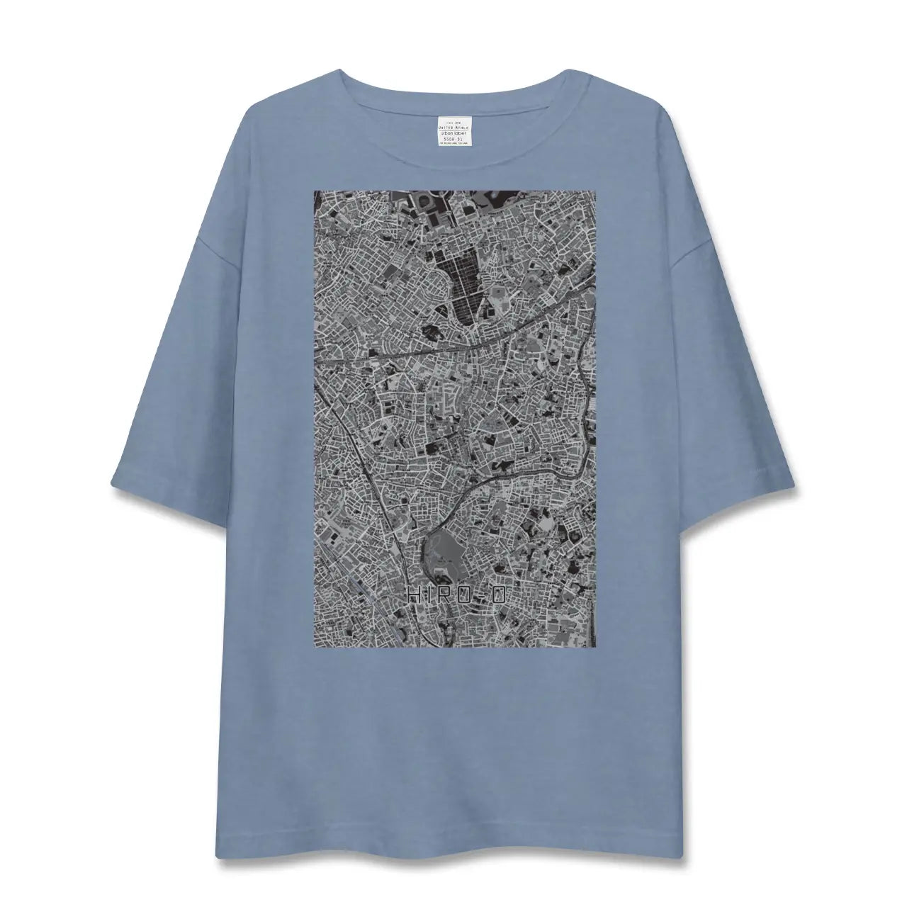 【広尾（東京都）】地図柄ビッグシルエットTシャツ
