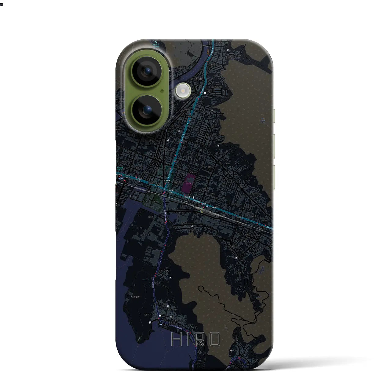 【広（広島県）】地図柄iPhoneケース（バックカバータイプ）