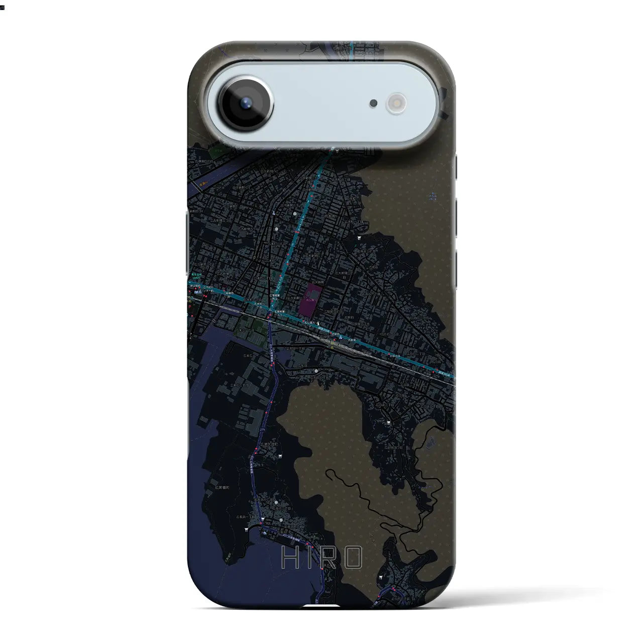 【広（広島県）】地図柄iPhoneケース（バックカバータイプ）