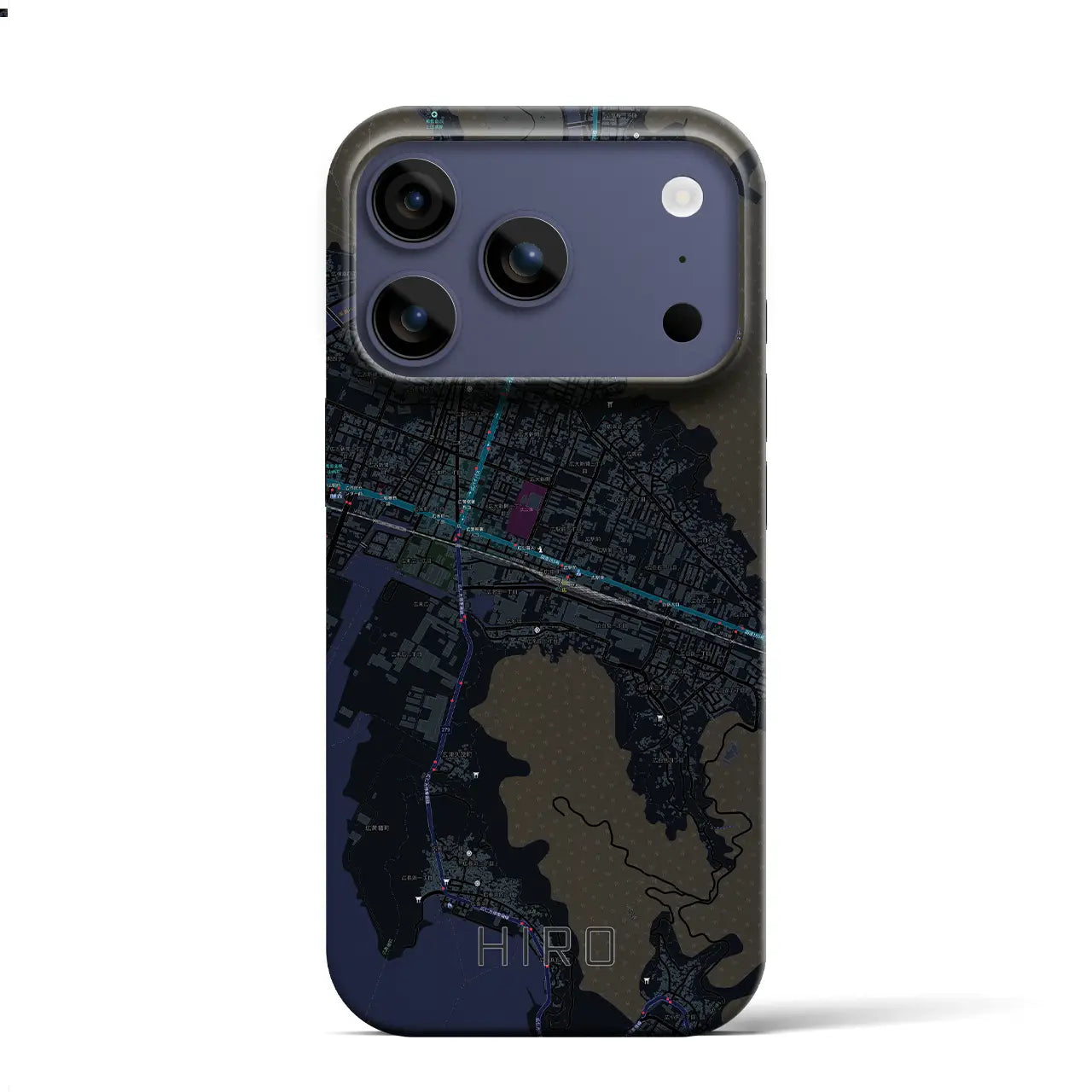 【広（広島県）】地図柄iPhoneケース（バックカバータイプ）