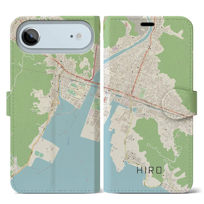 【広（広島県）】地図柄iPhoneケース（手帳タイプ）