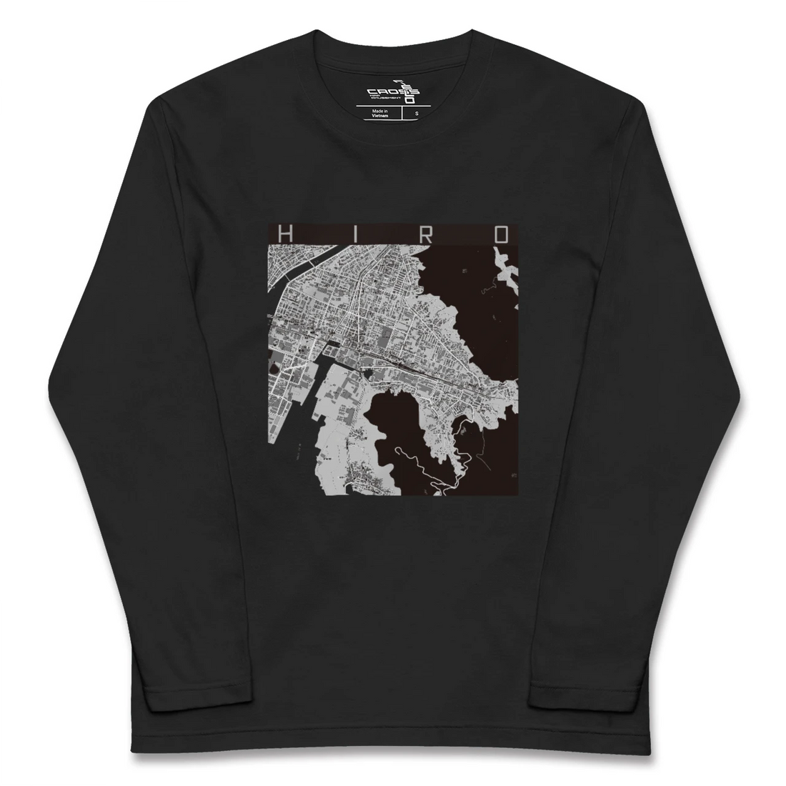 【広（広島県）】地図柄ロングスリーブTシャツ