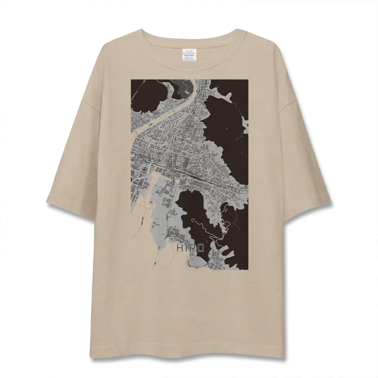 【広（広島県）】地図柄ビッグシルエットTシャツ