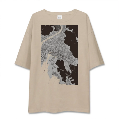 【広（広島県）】地図柄ビッグシルエットTシャツ