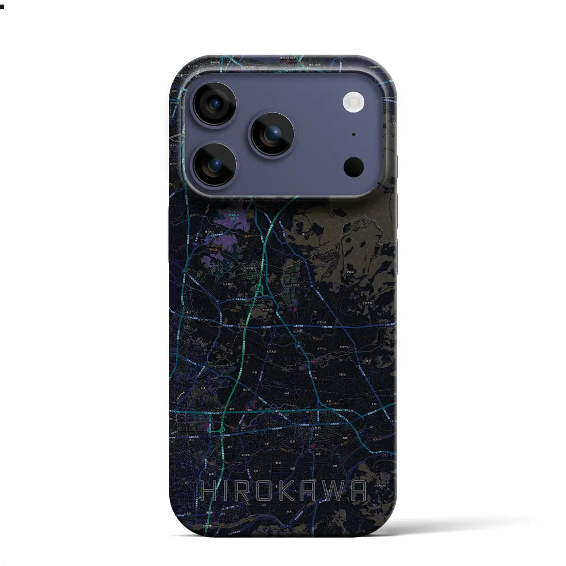 【広川（福岡県）】地図柄iPhoneケース（バックカバータイプ）