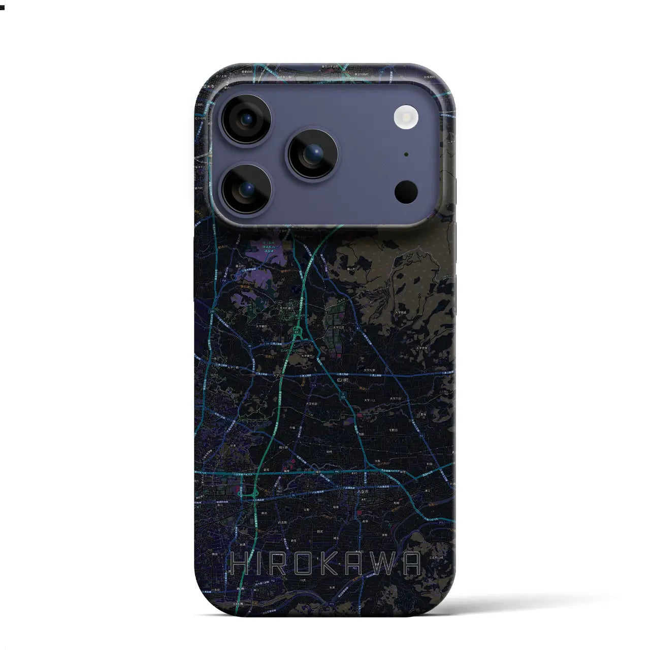 【広川（福岡県）】地図柄iPhoneケース（バックカバータイプ）