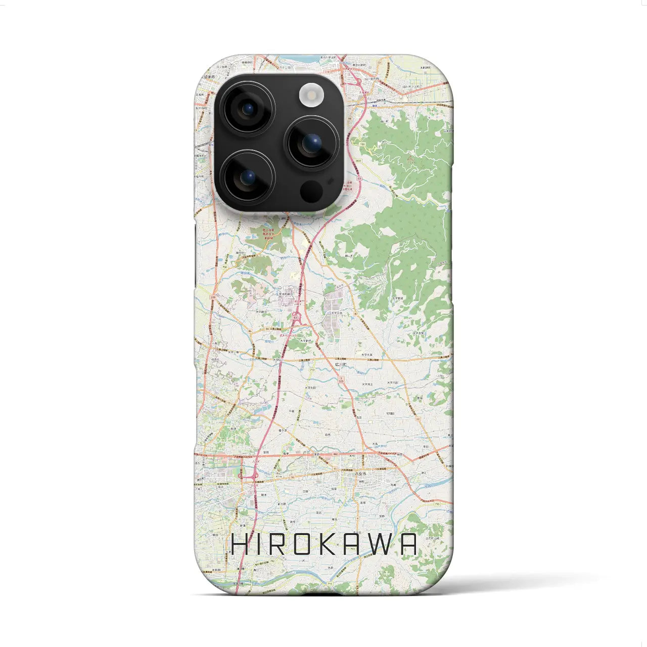 【広川（福岡県）】地図柄iPhoneケース（バックカバータイプ）