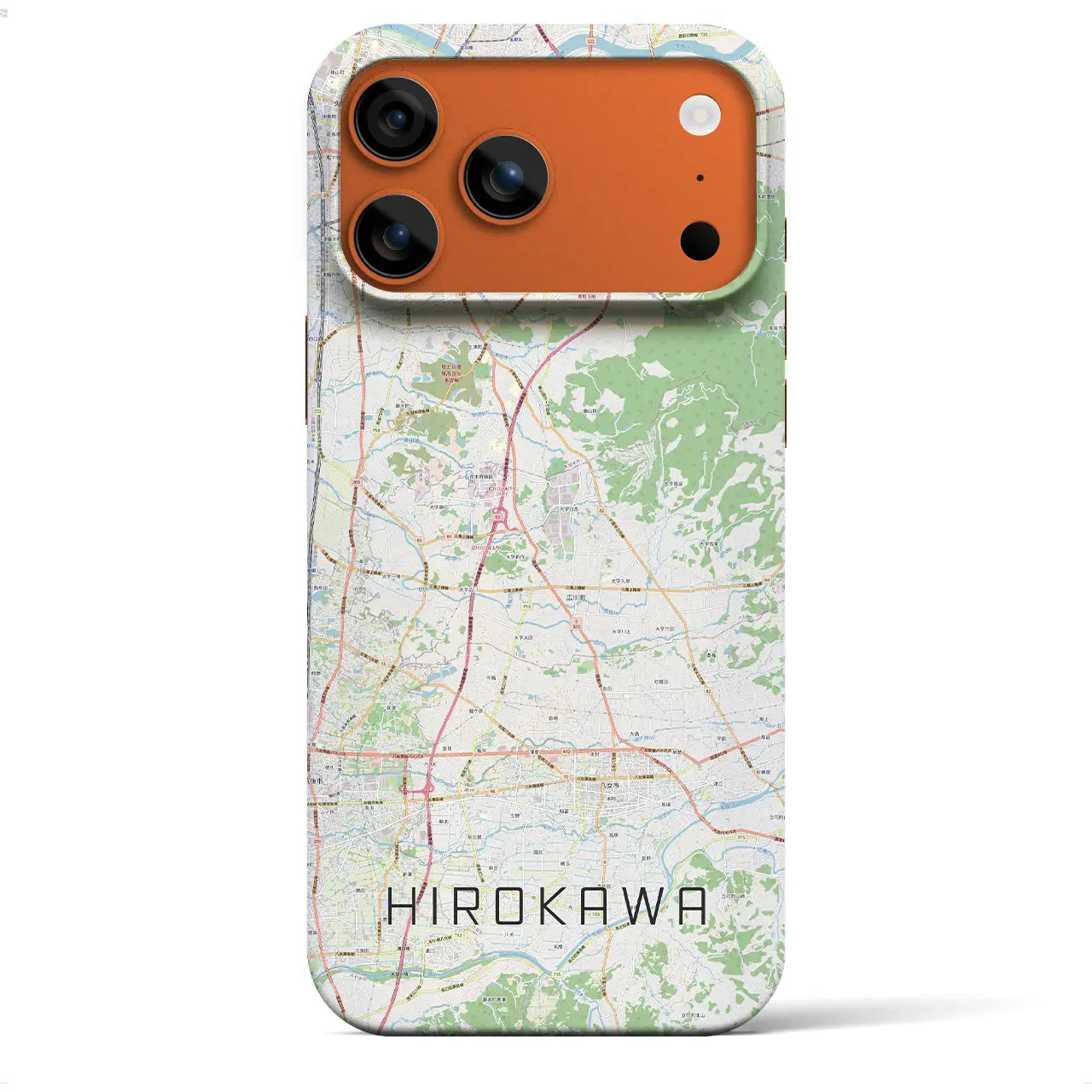 【広川（福岡県）】地図柄iPhoneケース（バックカバータイプ）ナチュラル・iPhone 17 Pro Max 用