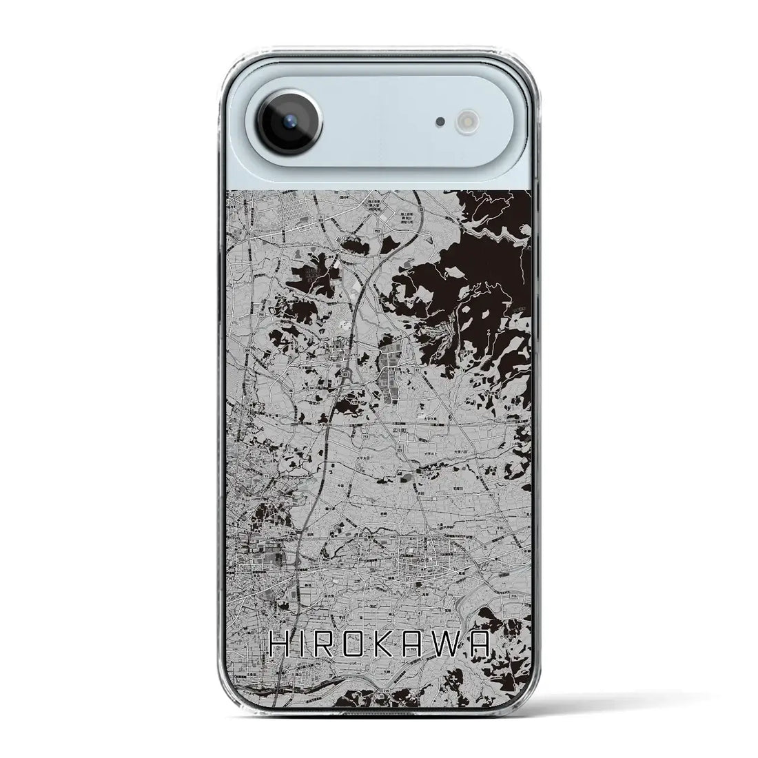 【広川(福岡県)】地図柄iPhoneケース(クリアタイプ)モノトーン・iPhone 17 Pro Max 用
