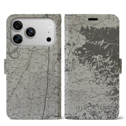 【広川（福岡県）】地図柄iPhoneケース（手帳タイプ）