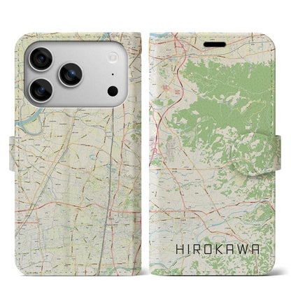 【広川（福岡県）】地図柄iPhoneケース（手帳タイプ）