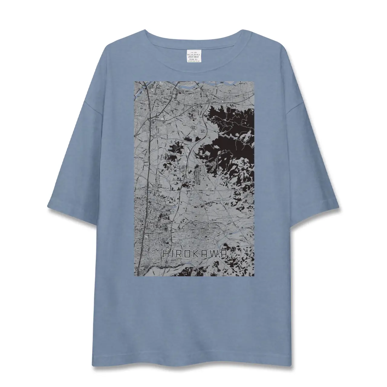 【広川（福岡県）】地図柄ビッグシルエットTシャツ