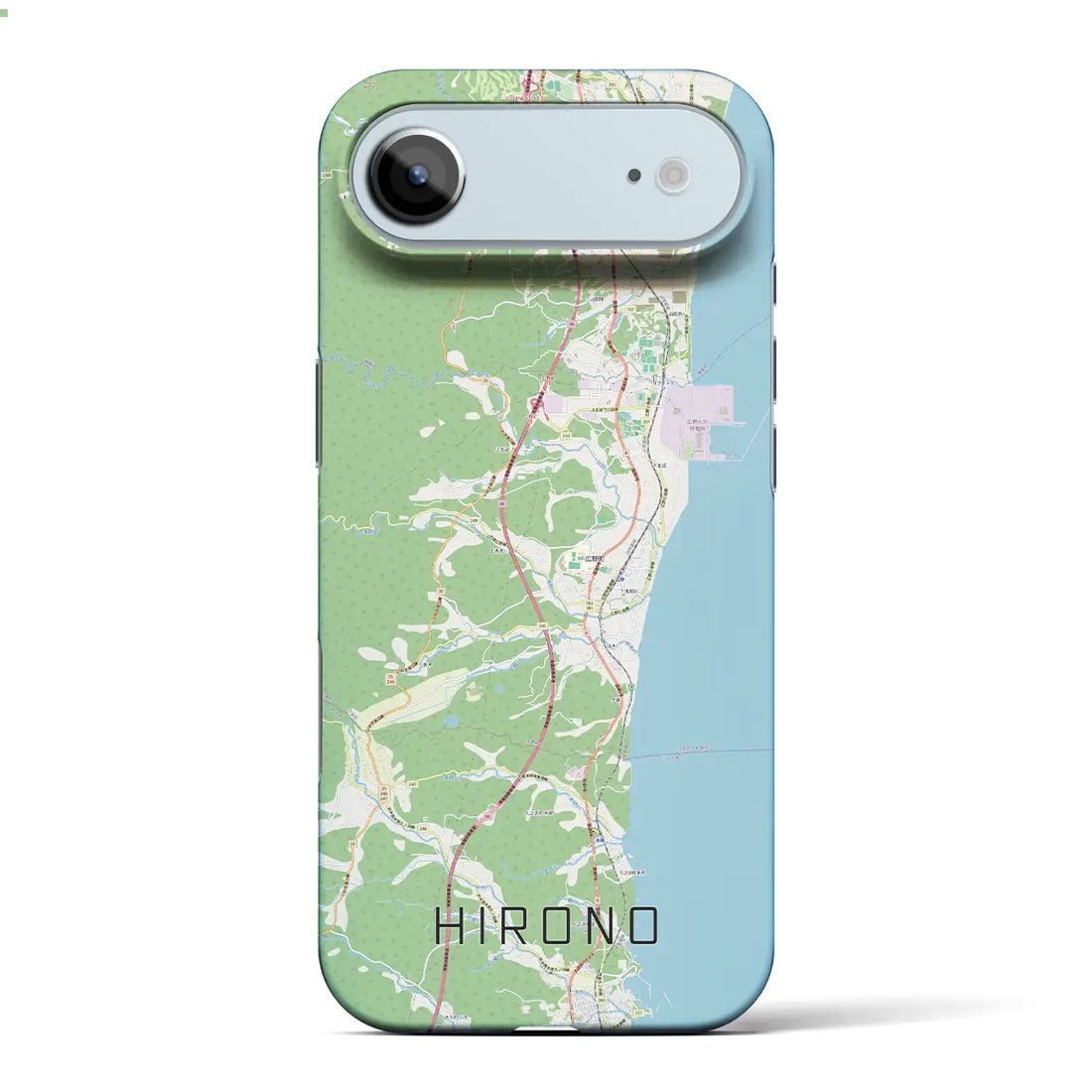 【広野(福島県)】地図柄iPhoneケース(バックカバータイプ)ブラック・iPhone 17 Pro Max 用