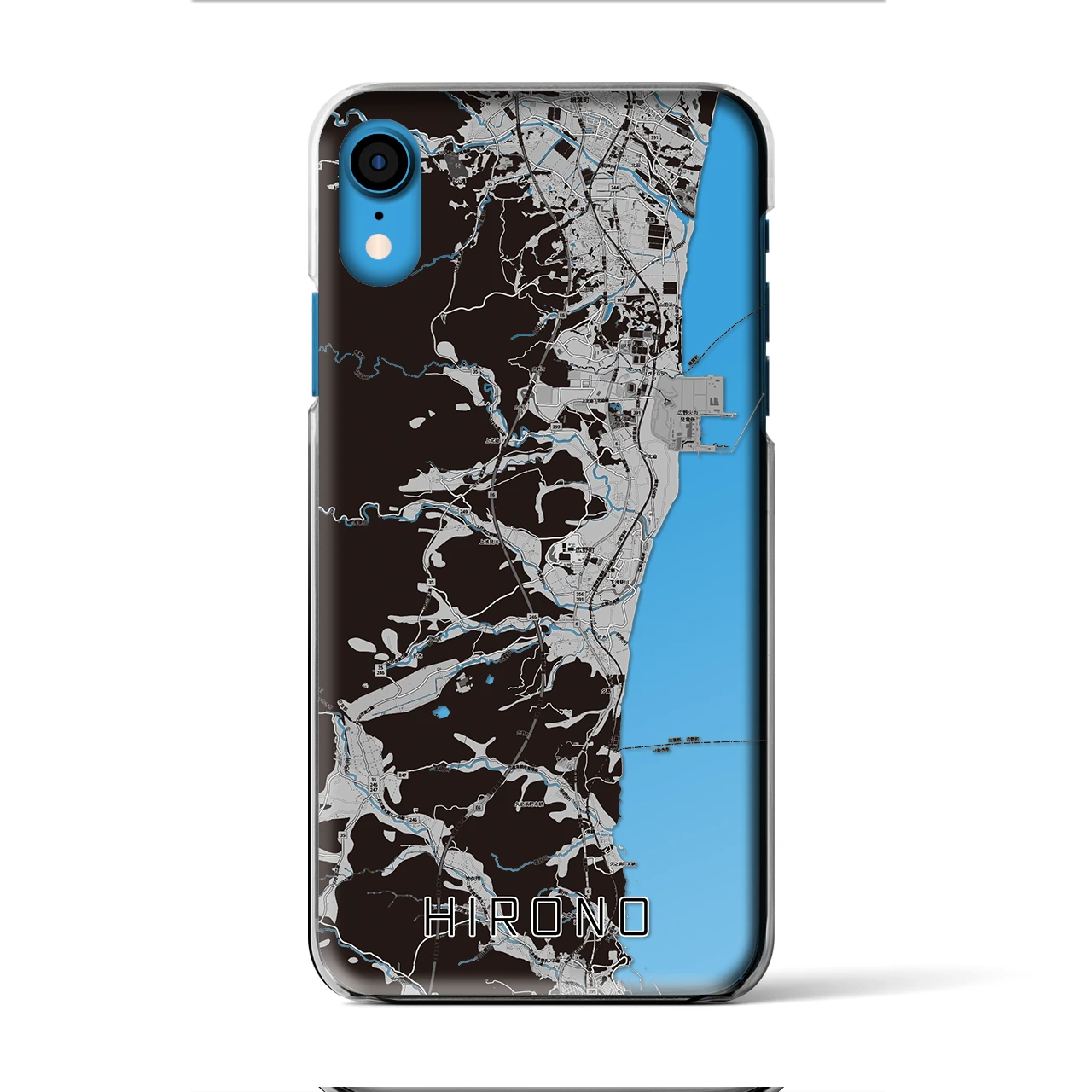 【広野（福島県）】地図柄iPhoneケース（クリアタイプ）