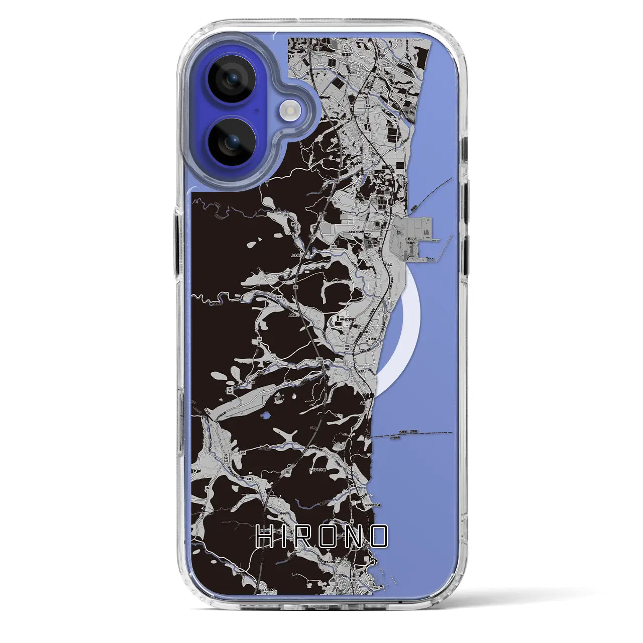 【広野（福島県）】地図柄iPhoneケース（MagSafeタイプ）