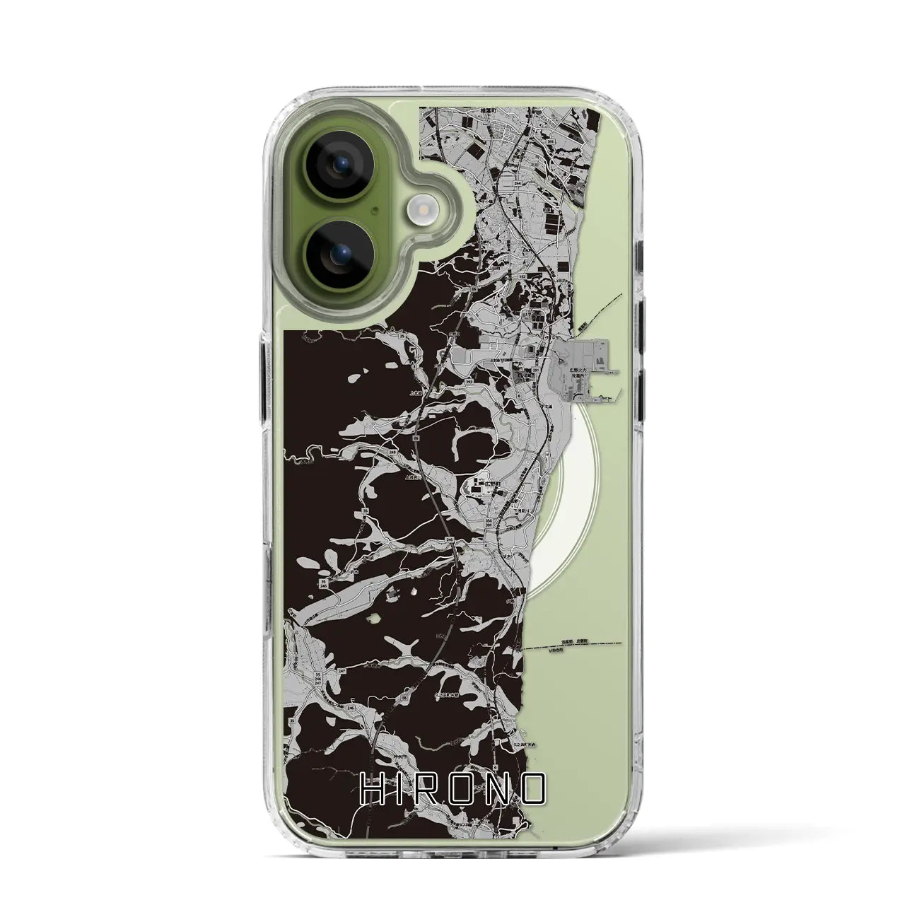 【広野（福島県）】地図柄iPhoneケース（MagSafeタイプ）