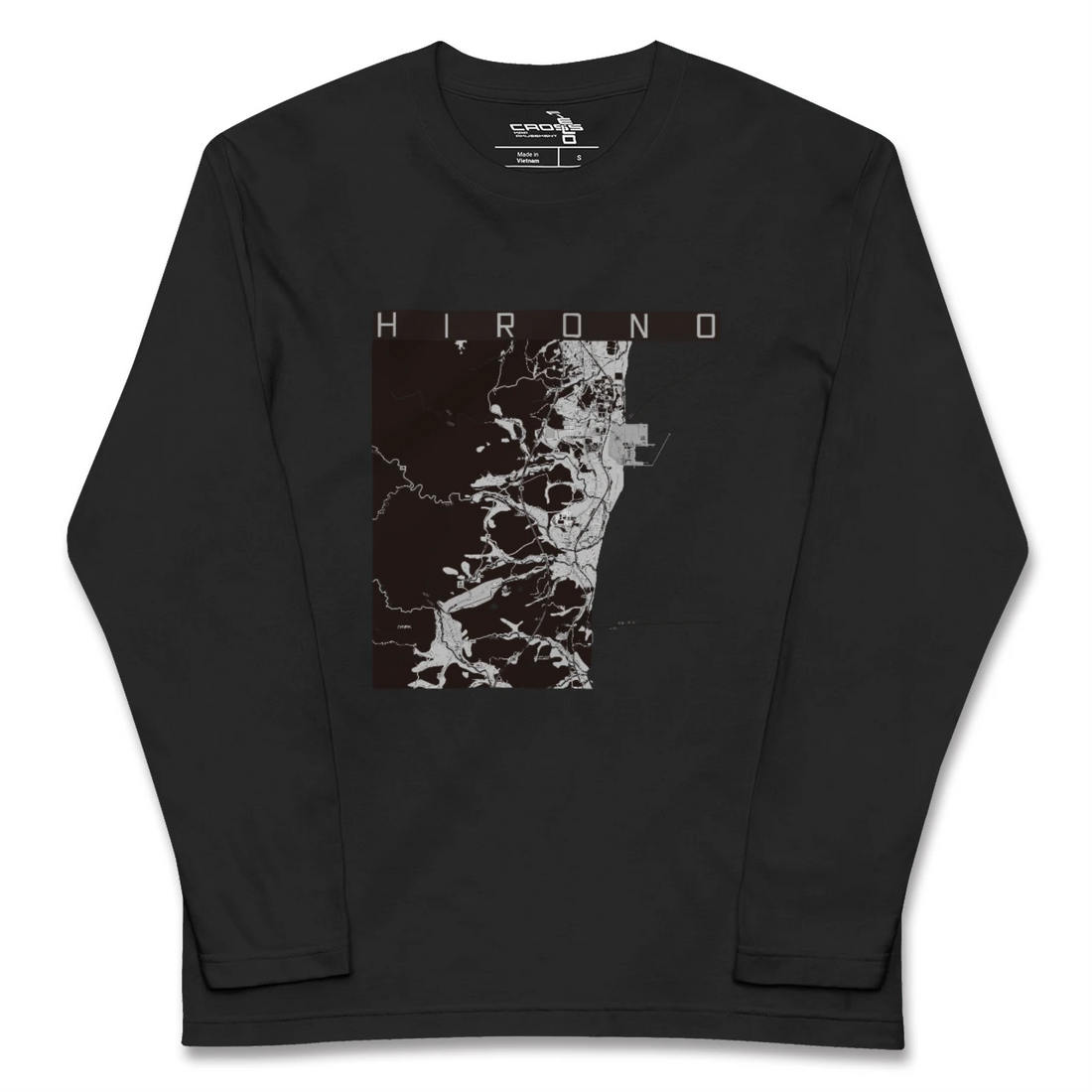 【広野(福島県)】地図柄ロングスリーブTシャツ