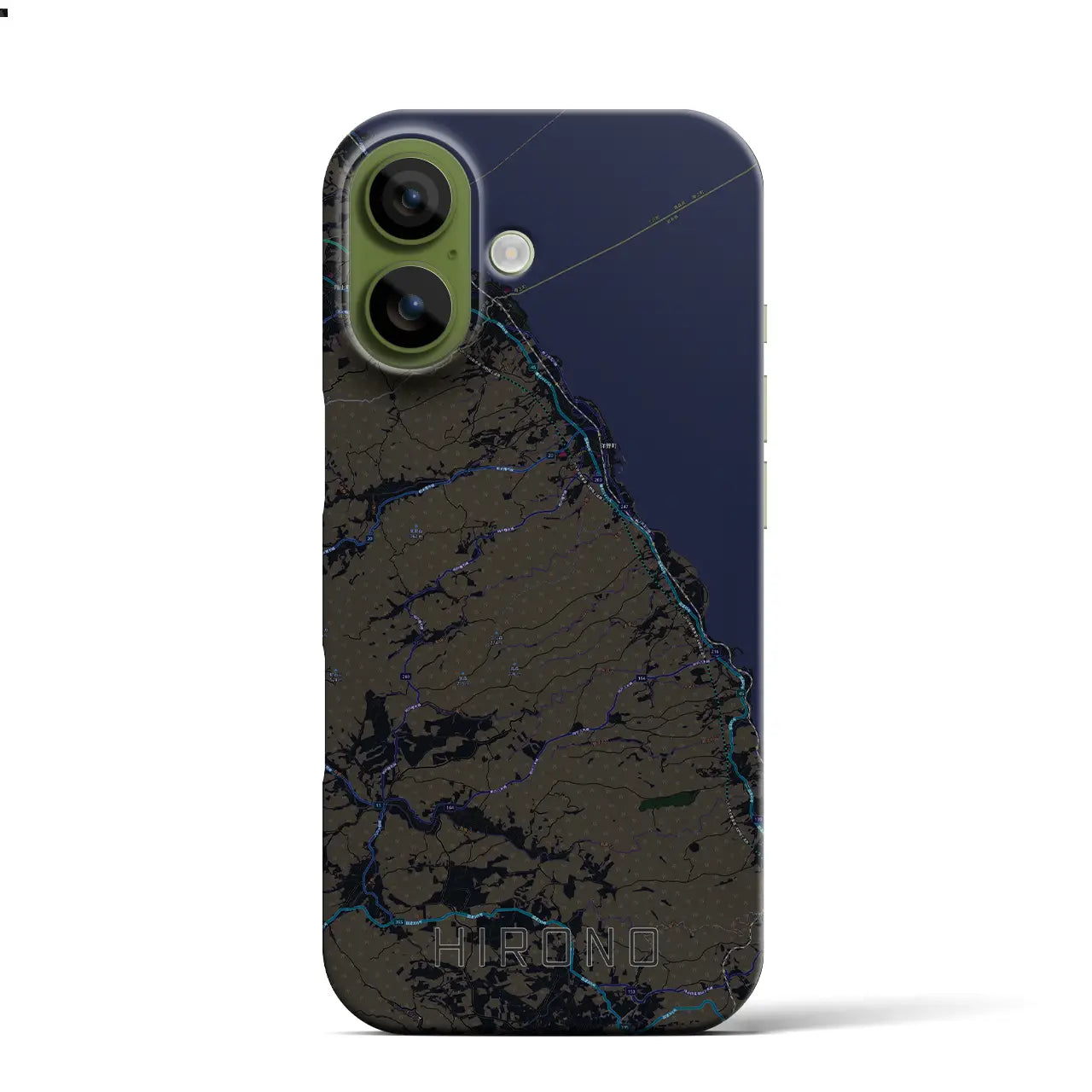 【洋野（岩手県）】地図柄iPhoneケース（バックカバータイプ）