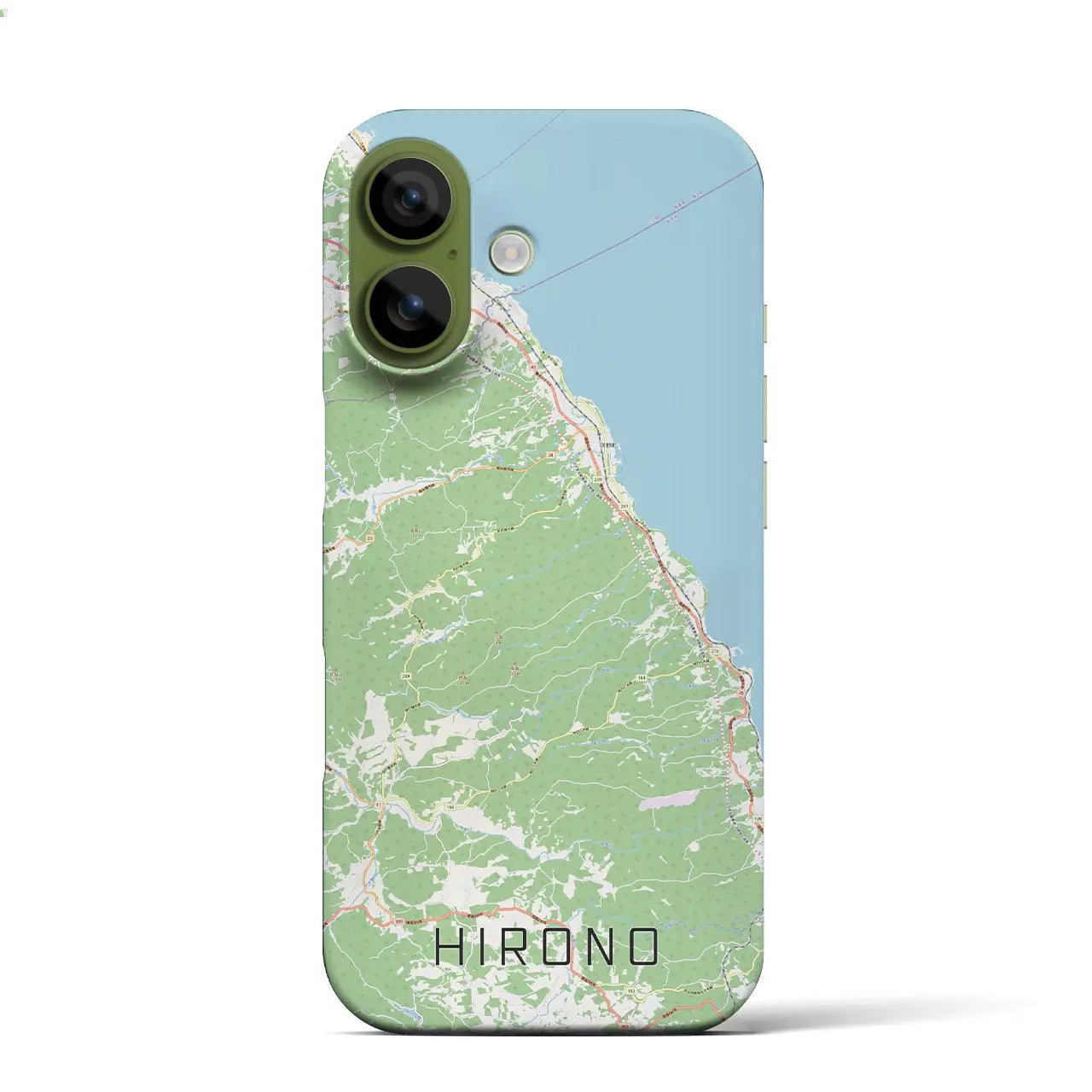 【洋野（岩手県）】地図柄iPhoneケース（バックカバータイプ）ブラック・iPhone 17 Pro Max 用